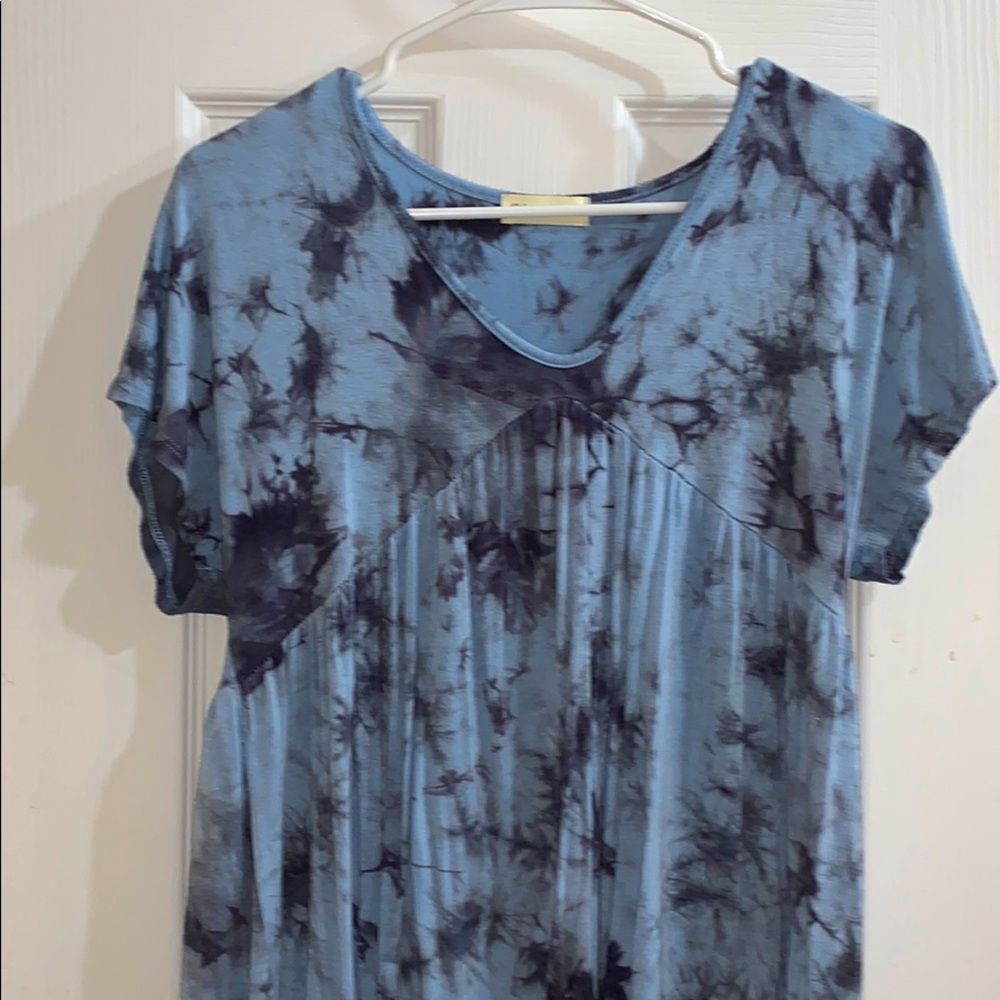 Blue Flowy Top